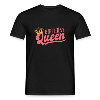 Anniversaire reine anniversaire reine princesse - T-shirt homme - noir - Devant - AI Model Male 178 light (178cm)