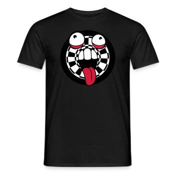 jouer fléchettes club flèche cible fou g - T-shirt homme - noir - Devant - AI Model Male 178 light (178cm)
