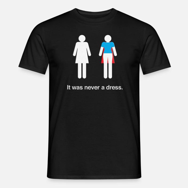Es war nie ein Kleid - Männer T-Shirt - Schwarz