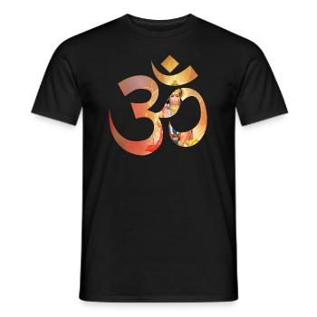 Om Hanuman colorful - Men's T-Shirt - black - Front - AI Model Male 178 light (178cm)
