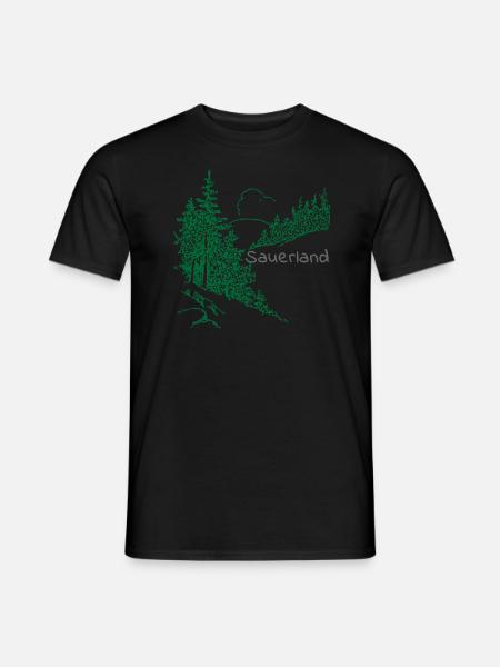 1000 Berge im Sauerland - Männer T-Shirt - Schwarz