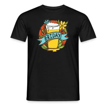 VENDREDI - T-shirt homme - noir - Devant - AI Model Male 178 light (178cm)
