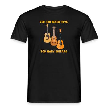 You Can Never Have Too Many Guitars - Men's T-Shirt - black - Front - AI Model Male 178 light (178cm)