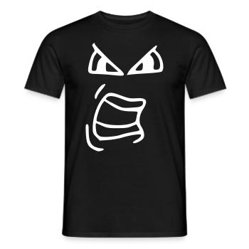 Emoji cris esquisse blanc - T-shirt homme - noir - Devant - AI Model Male 178 light (178cm)