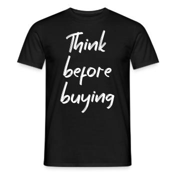 Minimalismus - Männer T-Shirt - Schwarz - Vorne - AI Model Male 178 light (178cm)