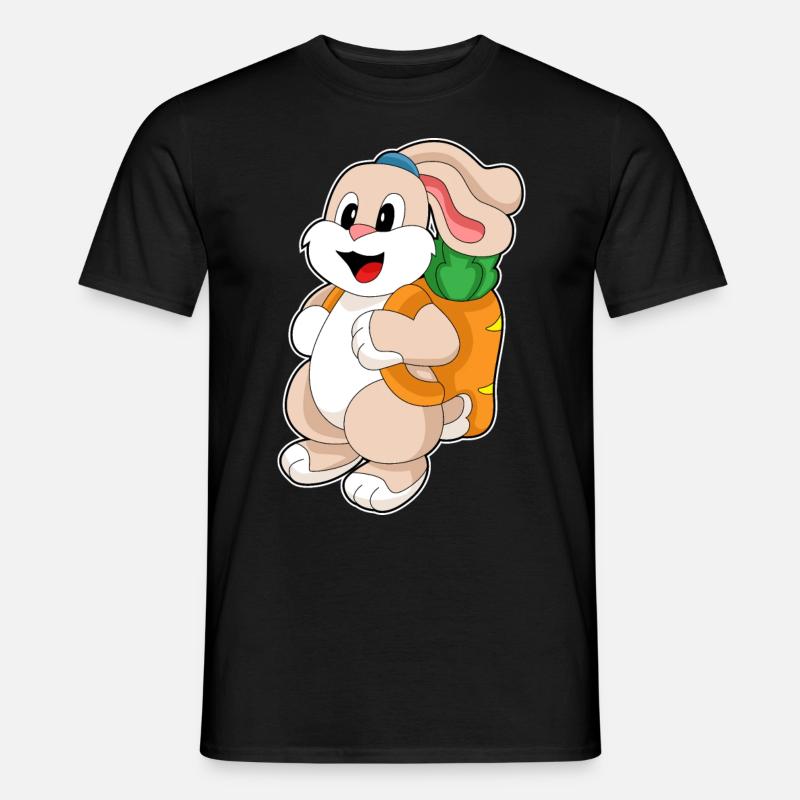 Rabbit Carrot Backpack - Men's T-shirt - black