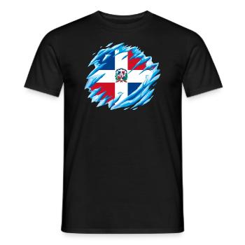 Dominican Republic Flag Dom Rep Flag Travel - Men's T-Shirt - black - Front - AI Model Male 178 light (178cm)