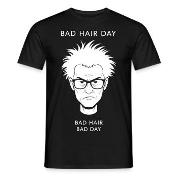 BadHairDay - Männer T-Shirt - Schwarz - Vorne - AI Model Male 178 light (178cm)