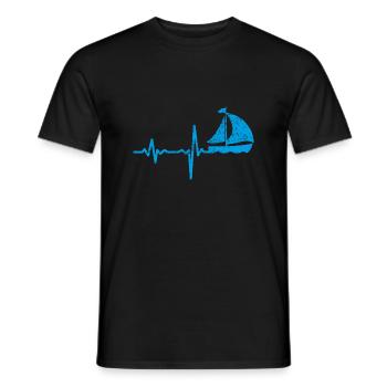 Cadeau Heartbeat Voile - T-shirt homme - noir - Devant - AI Model Male 178 light (178cm)