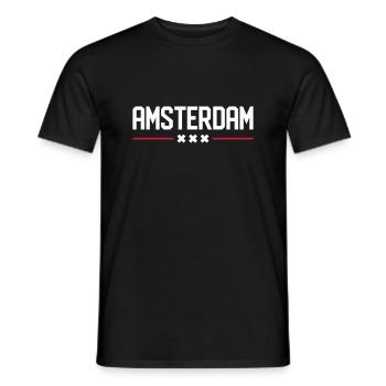AMSTERDAM | XXX - Men's T-Shirt - black - Front - AI Model Male 178 light (178cm)