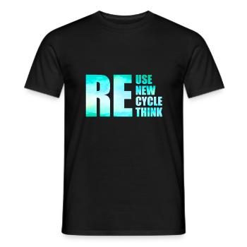Reuse Renew Recycle Rethink - Männer T-Shirt - Schwarz - Vorne - AI Model Male 178 light (178cm)