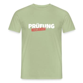 Examen réussi - T-shirt homme - vert sauge - Devant - AI Model Male 178 light (178cm)