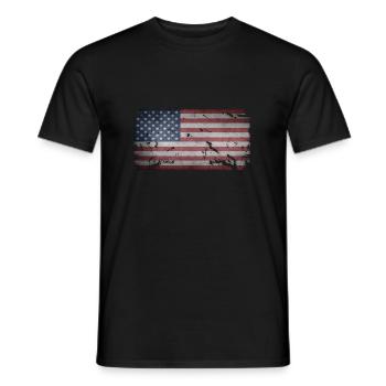 USA - Männer T-Shirt - Schwarz - Vorne - AI Model Male 178 light (178cm)