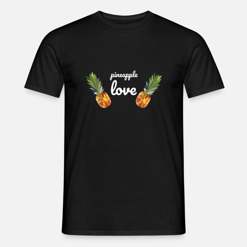 Ananas Liebe - Männer T-Shirt - Schwarz