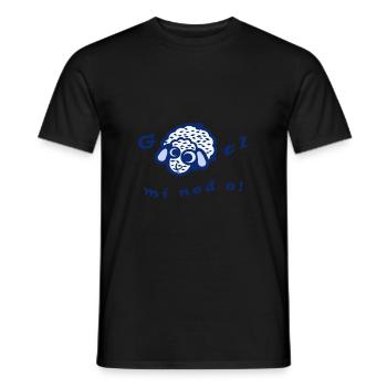G Schaf tl mi ned o! blau-weiß - Männer T-Shirt - Schwarz - Vorne - AI Model Male 178 light (178cm)