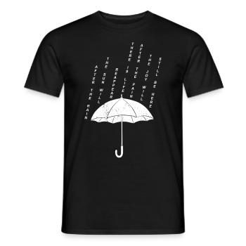 Regen Zitat Grafik - Männer T-Shirt - Schwarz - Vorne - AI Model Male 178 light (178cm)