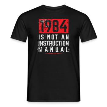 WikiLeaks - 1984 ist keine Bedienungsanleitung - Männer T-Shirt - Schwarz - Vorne - AI Model Male 178 light (178cm)