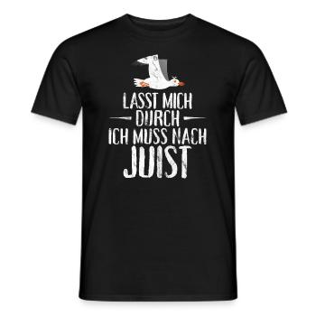 Let me through I have to go to Juist Möwe - Men's T-Shirt - black - Front - AI Model Male 178 light (178cm)