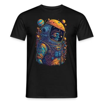 Illustration d’astronaute zombie - T-shirt homme - noir - Devant - AI Model Male 178 light (178cm)