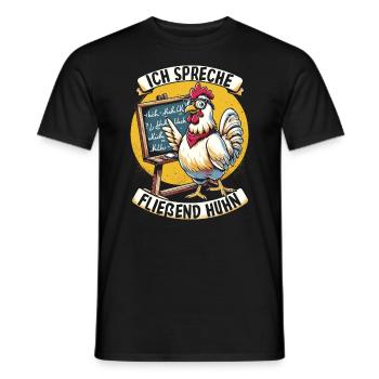 Lustige Sprüche Hühner Landwirt Geflügel Spruch - Männer T-Shirt - Schwarz - Vorne - AI Model Male 178 light (178cm)