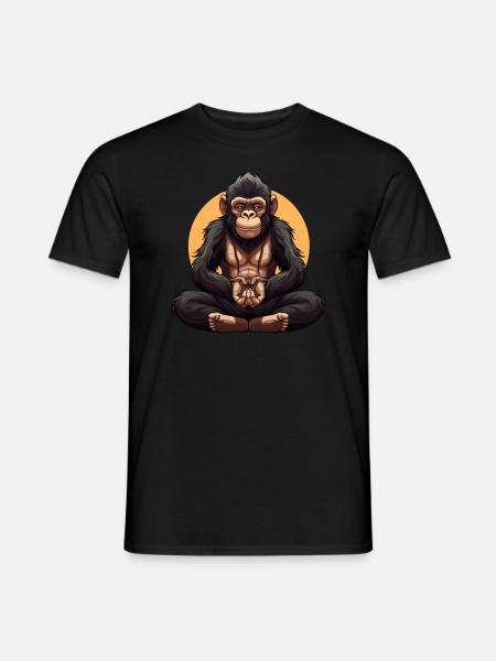 Monkey Yoga - Men's T-Shirt - black