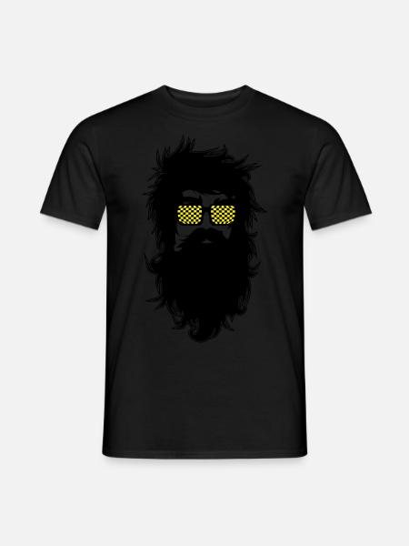 Men With Beards & Glasses - Men's T-Shirt - black