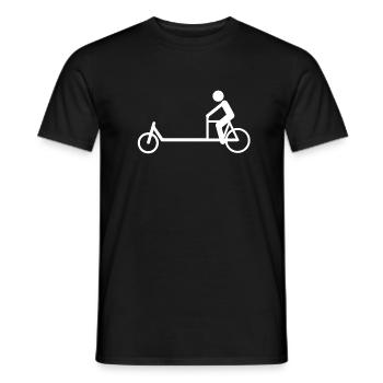 freight bicycle - Men's T-Shirt - black - Front - AI Model Male 178 light (178cm)