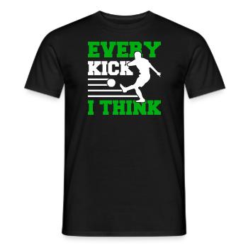 Every Kick I think - Footgolf Soccergolf Football - T-shirt homme - noir - Devant - AI Model Male 178 light (178cm)