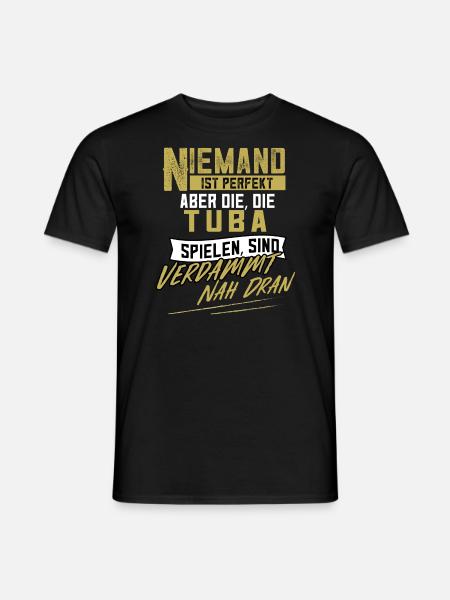 Tuba Tubaspieler Tubaspielerin Geschenk - Männer T-Shirt - Schwarz