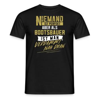 Bootsbauer Schiffsbauer Schiffbau Bootsbau - Männer T-Shirt - Schwarz - Vorne - AI Model Male 178 light (178cm)