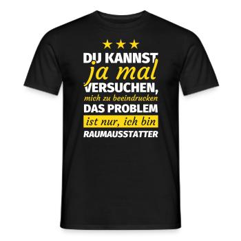 Raumausstatter - Männer T-Shirt - Schwarz - Vorne - AI Model Male 178 light (178cm)