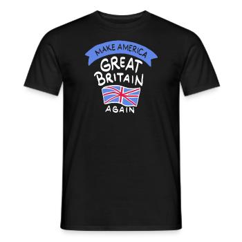 Faire à nouveau cadeau de l'Amérique Grande-Bretagne - T-shirt homme - noir - Devant - AI Model Male 178 light (178cm)
