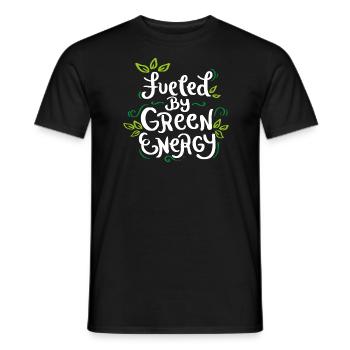 Fueled by Green Energy Gift - Men's T-Shirt - black - Front - AI Model Male 178 light (178cm)