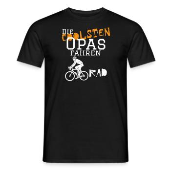 Die coolsten Opas fahren Rad - Fahrrad Tandem Rad - Männer T-Shirt - Schwarz - Vorne - AI Model Male 178 light (178cm)