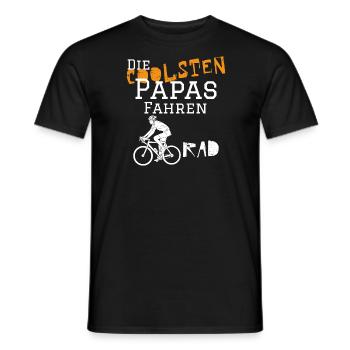 Die coolsten Papas fahren Rad - Fahrrad Vater Bmx - Männer T-Shirt - Schwarz - Vorne - AI Model Male 178 light (178cm)