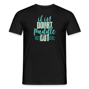 Paddle Out - Geschenk für Surfer Wellenreiter SUP - Männer T-Shirt - Schwarz - Vorne - AI Model Male 178 light (178cm)