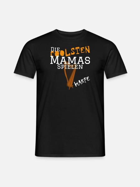 Die coolsten Mamas spielen Harfe - Musiker - Männer T-Shirt - Schwarz