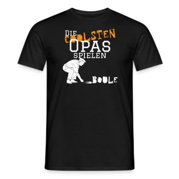 Die coolsten Opas spielen Boule - Kugelspiel - Männer T-Shirt - Schwarz - Vorne - AI Model Male 178 light (178cm)