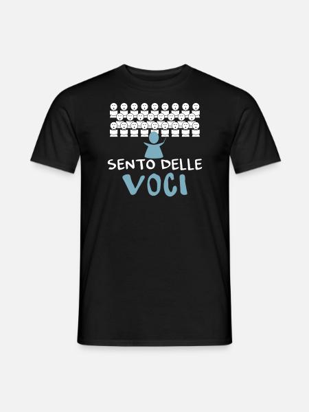 Direttore di coro - Sento delle voci! - T-shirt uomo - nero