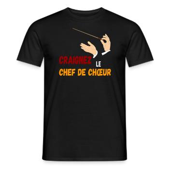 Chef de chœr - chorale conducteur orchestre cadeau - Männer T-Shirt - Schwarz - Vorne - AI Model Male 178 light (178cm)