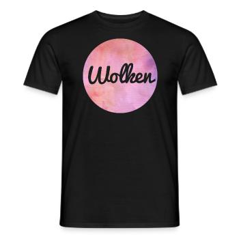 clouds - Men's T-Shirt - black - Front - AI Model Male 178 light (178cm)