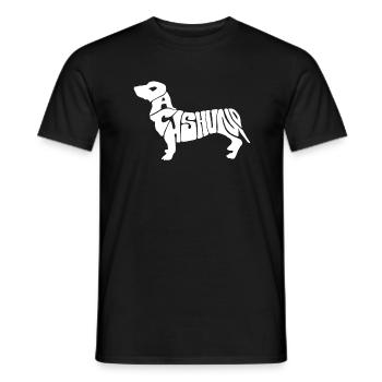 Dachshund / Dackel - Männer T-Shirt - Schwarz - Vorne - AI Model Male 178 light (178cm)