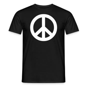 Signe de la paix - T-shirt homme - noir - Devant - AI Model Male 178 light (178cm)