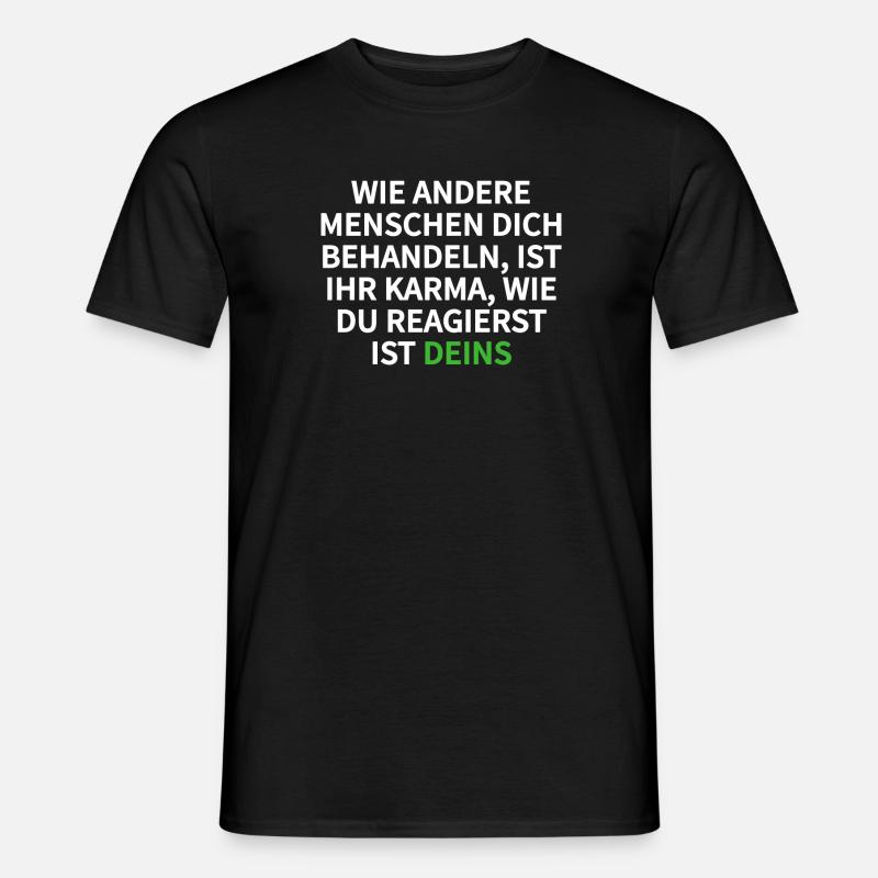 Karma - Männer T-Shirt - Schwarz