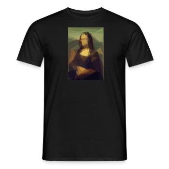Mona Lisa - Dreieck - Männer T-Shirt - Schwarz - Vorne - AI Model Male 178 light (178cm)