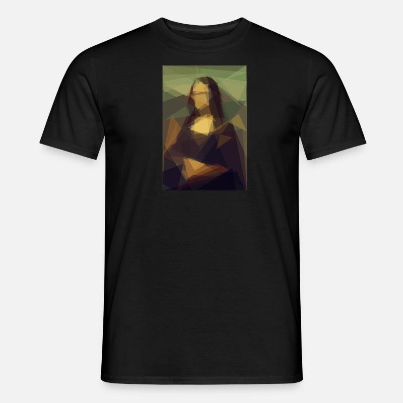 Mona Lisa - Dreieck - Männer T-Shirt - Schwarz