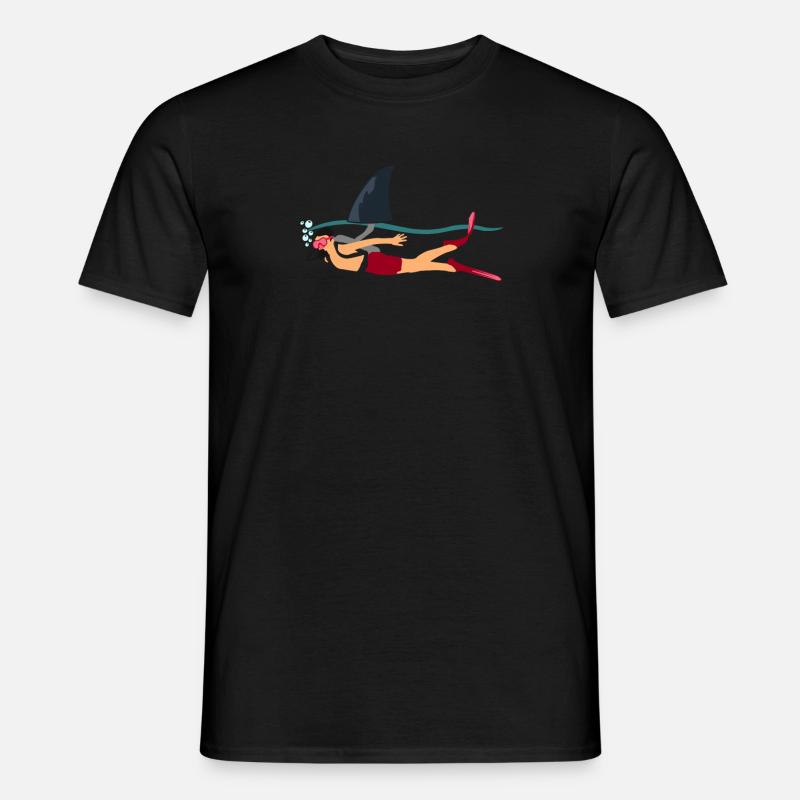 Human Shark - Männer T-Shirt - Schwarz