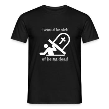 J'adore mon cadeau de la pierre tombale de la mort de la vie - T-shirt homme - noir - Devant - AI Model Male 178 light (178cm)