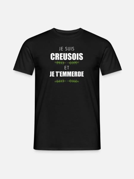 Je suis creusois et je... - T-shirt homme - noir