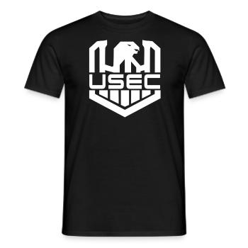USEC - Men's T-Shirt - black - Front - AI Model Male 178 light (178cm)